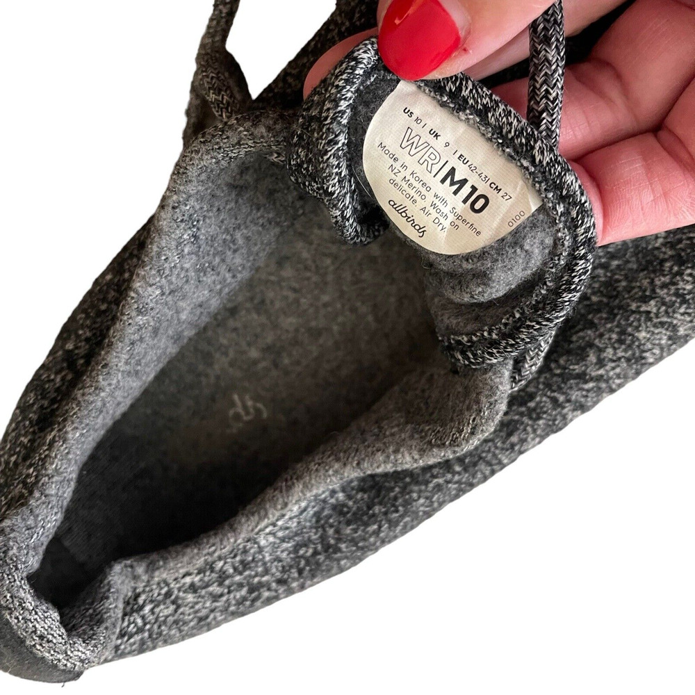Allbirds Mens 10 Wool Runner Sneakers Lace Up Comfort Gray Athletic Shoes - Picture 2 of 9